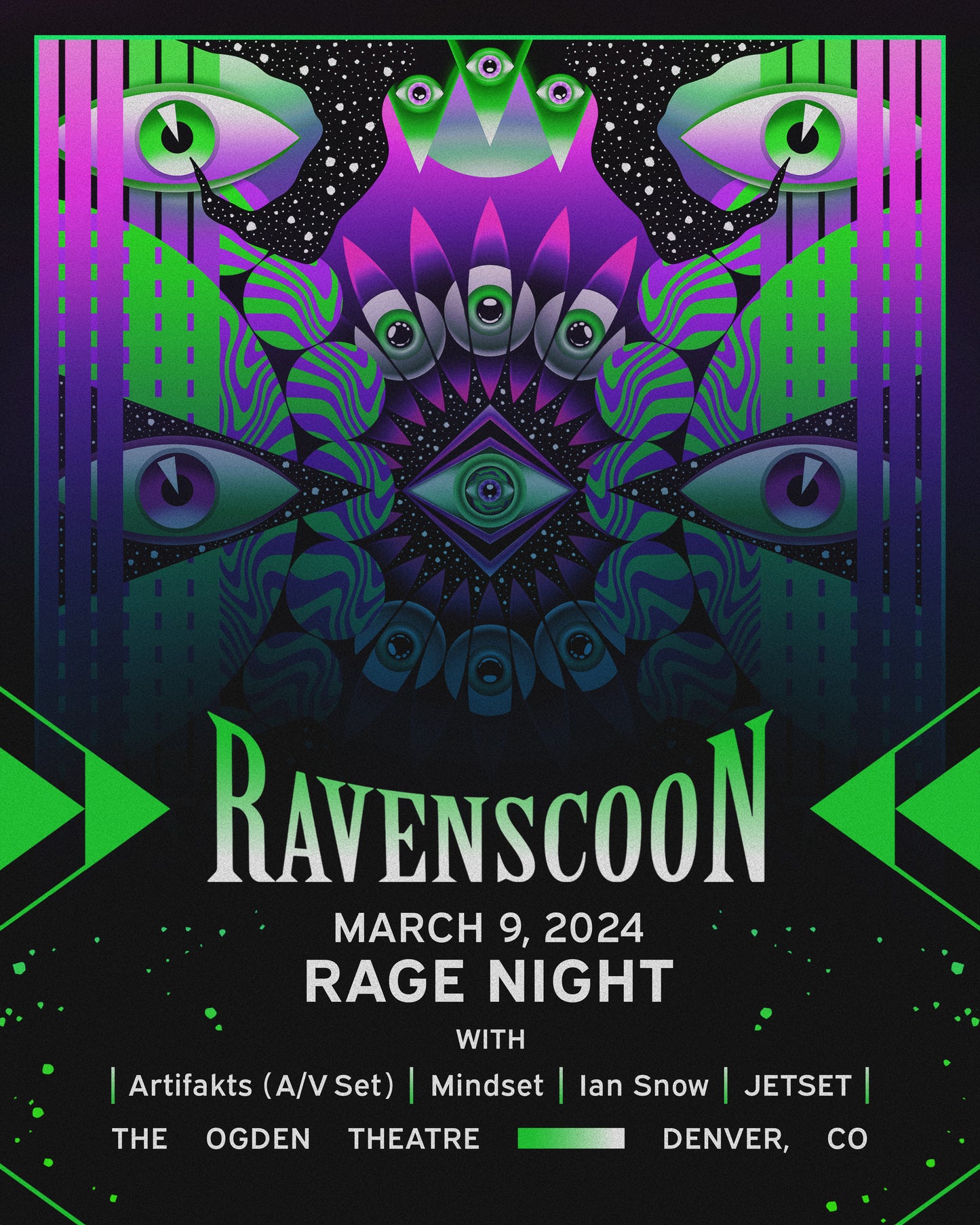 Rage Night Holographic Poster